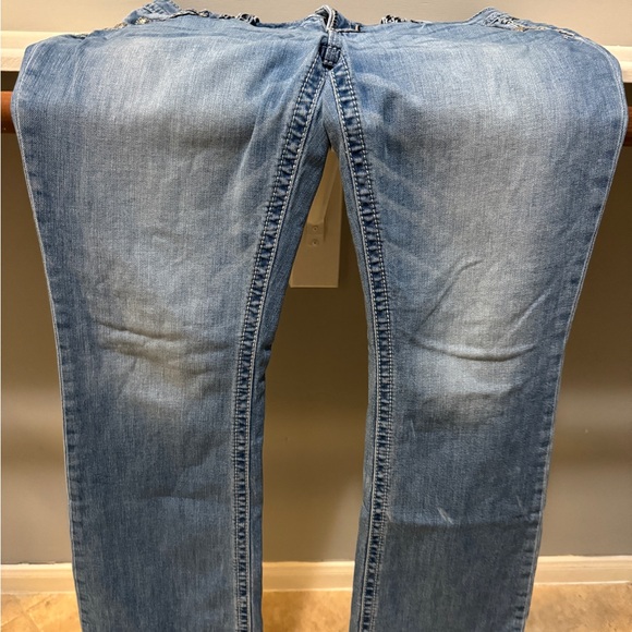 Miss Me Women's Cole Stitched Light Blue Boot Cut Jeans - Picture 4 of 5